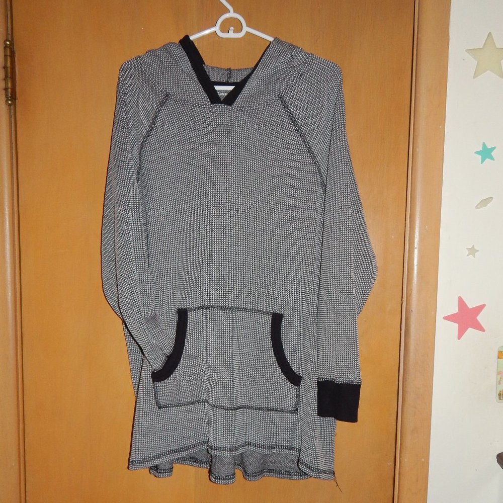 Woman Within Waffle Material Hoodie